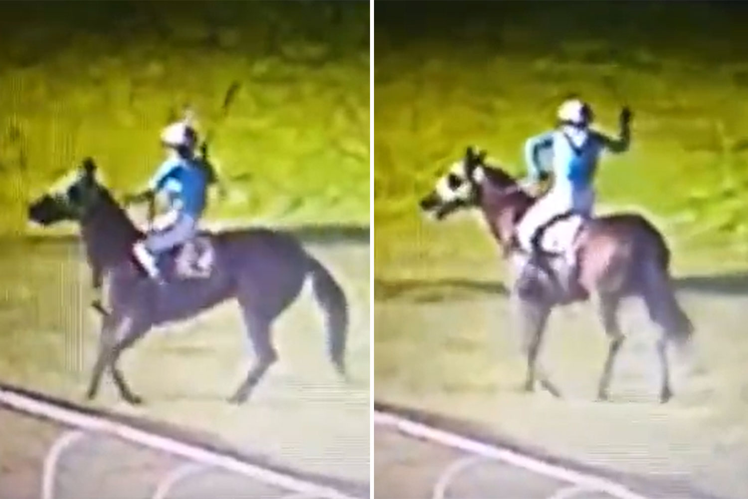 'Ban him for life!' - Fury as jockey filmed hitting horse in the face twice