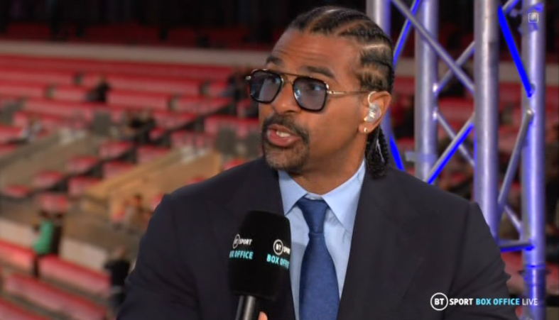 David Haye over 'Iron Man glasses' during Fury vs Whyte fight