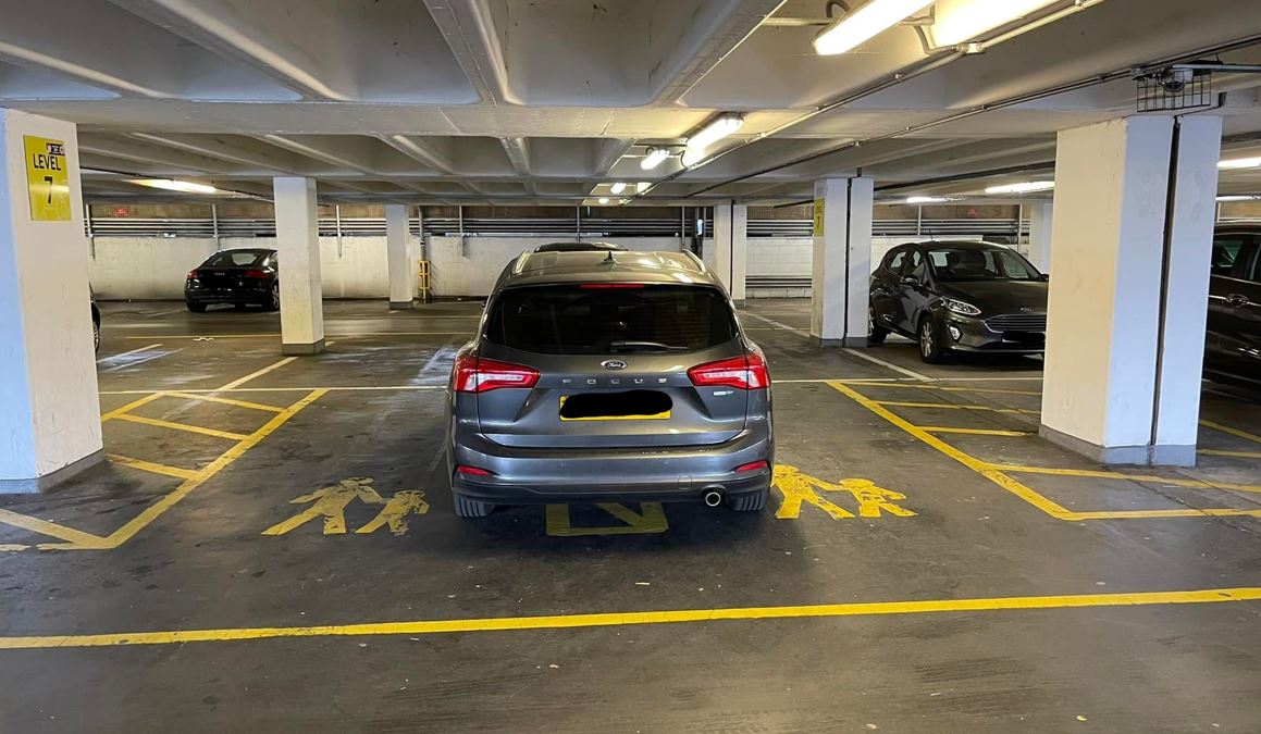 Ford Focus driver blasted as ‘entitled t**’ for parking over TWO bays