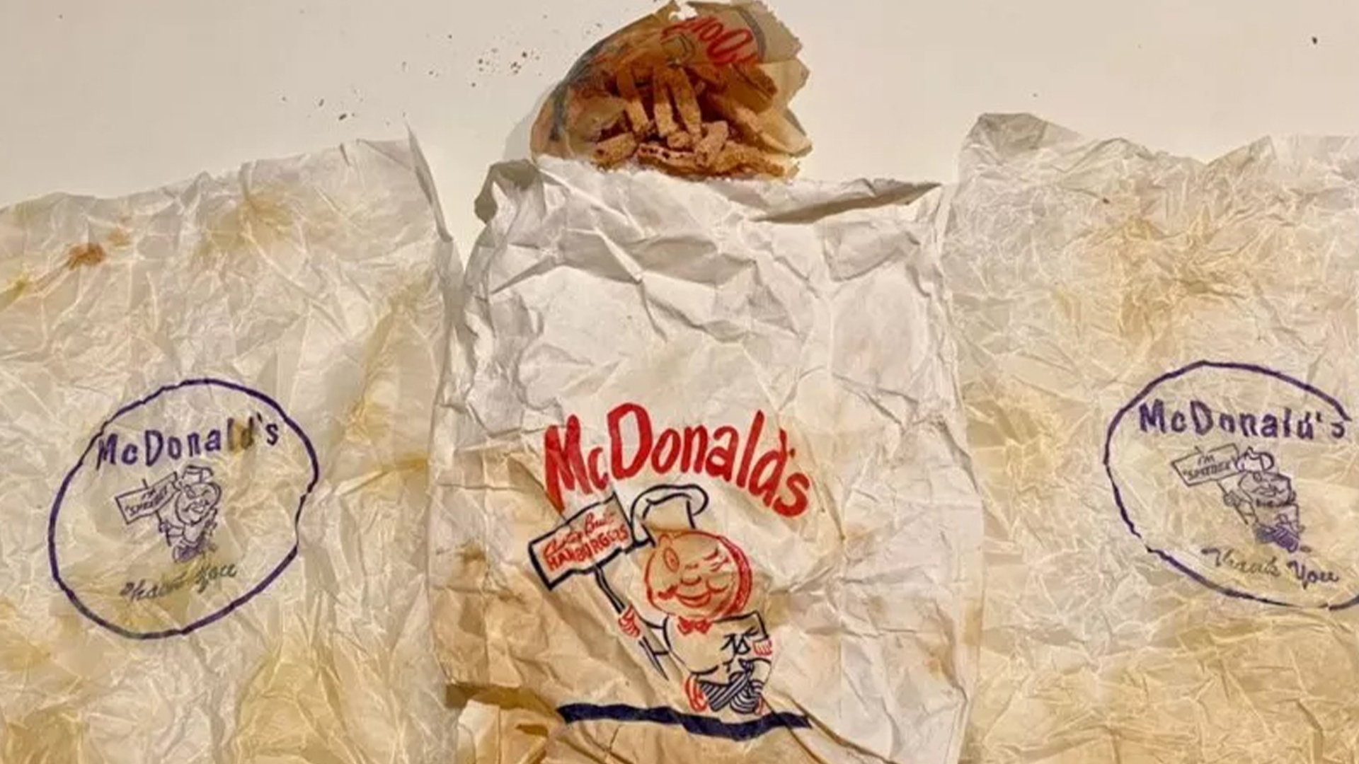 I found a 60-year-old McDonald's meal in my WALL - the smell surprised me