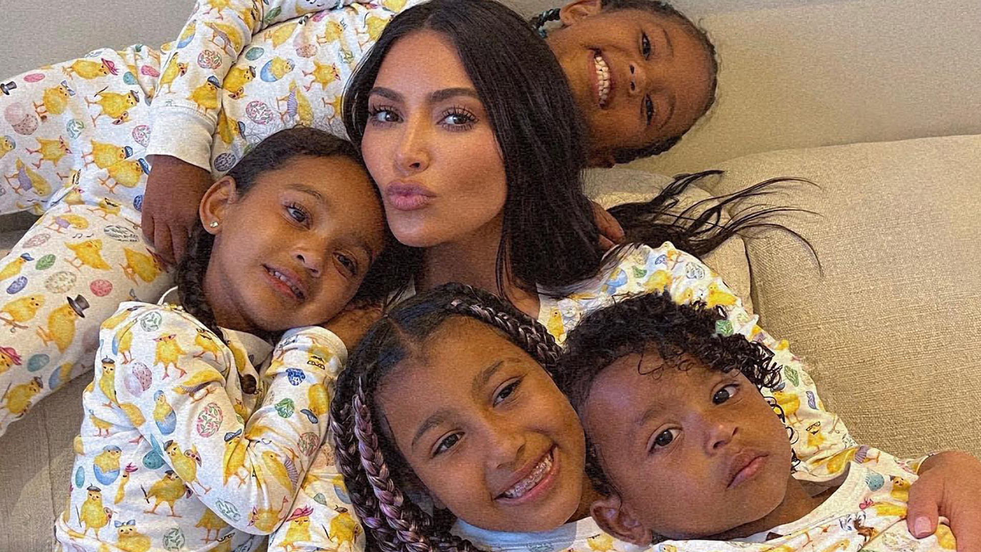 Kim poses with all four kids in rare family pic amid divorce from Kanye