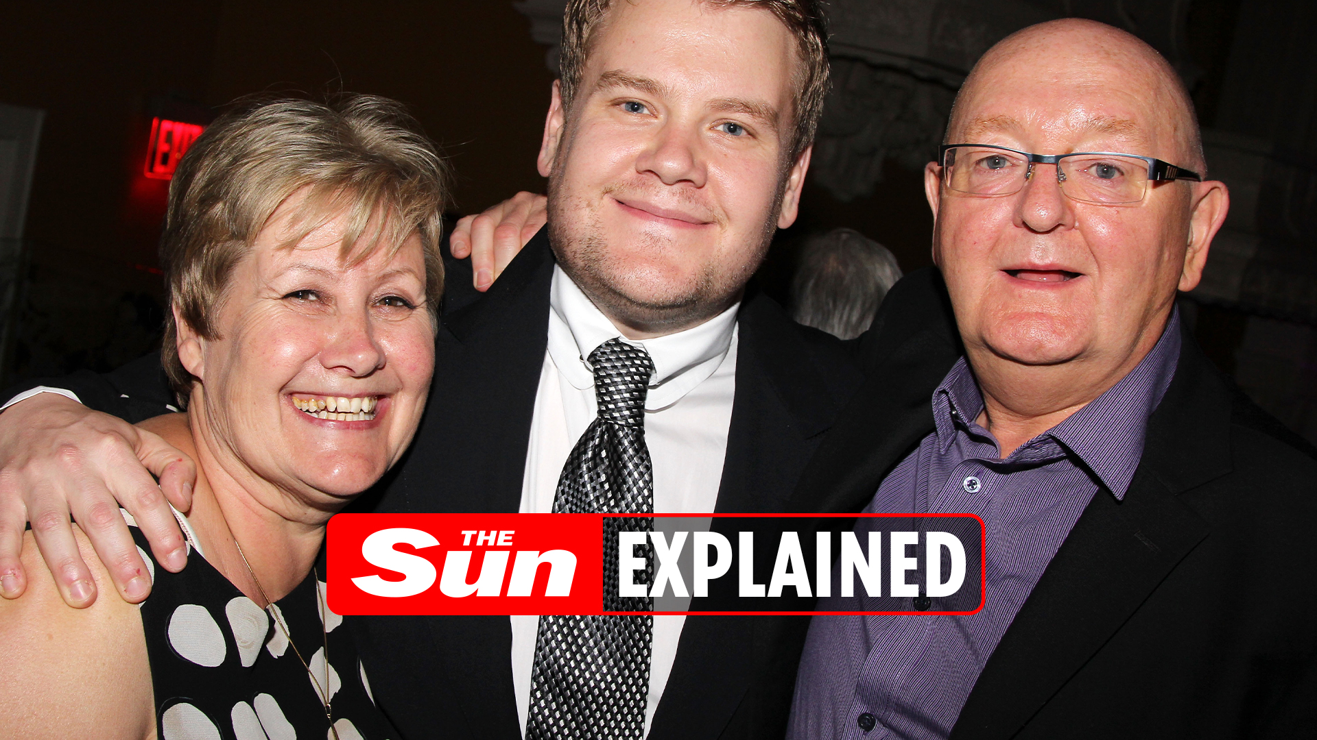 Who are James Corden's parents?