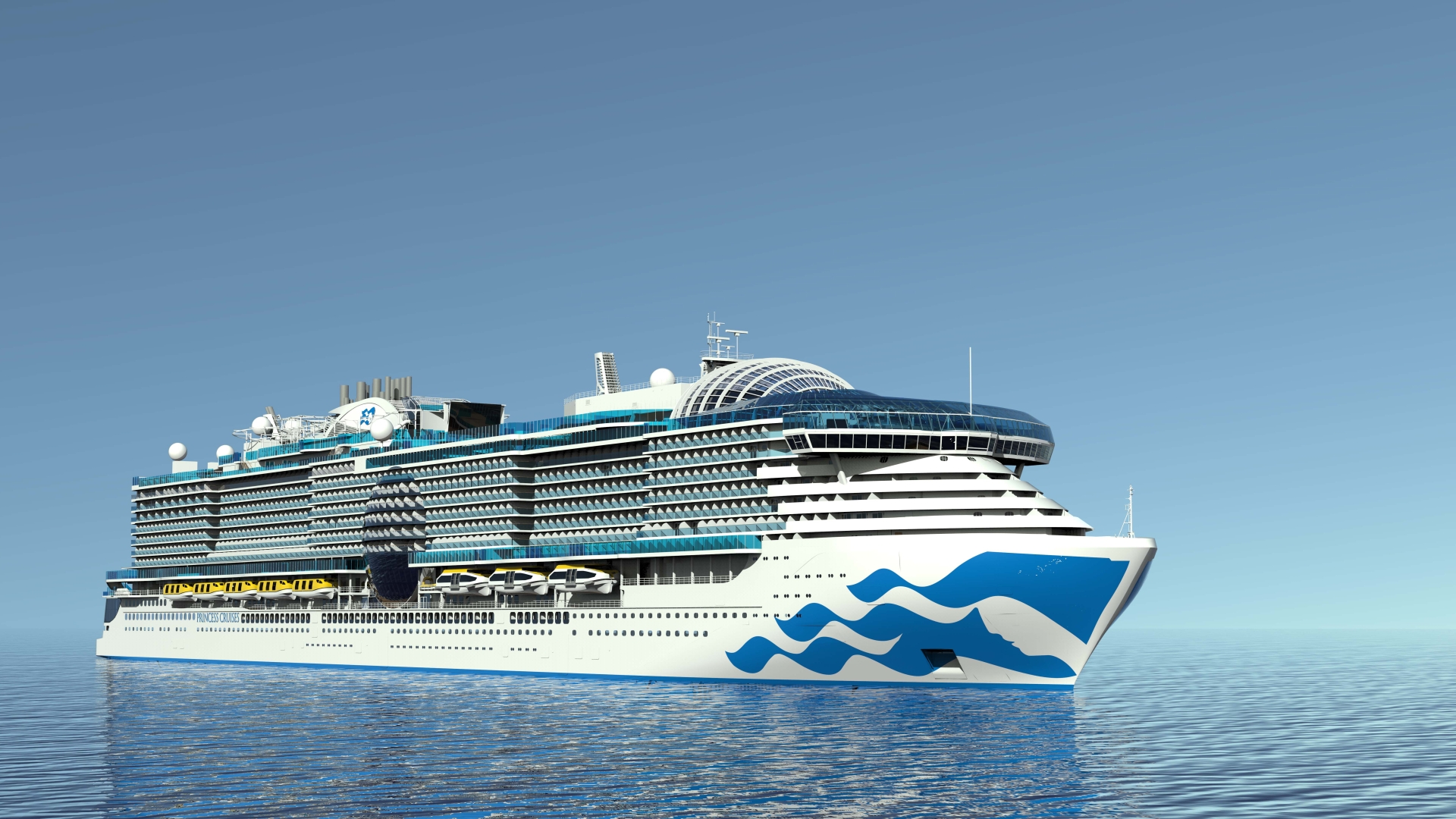 Inside Princess Cruises new largest ship with a three-storey restaurant hub